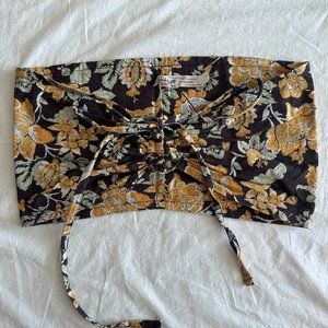 Free People Floral Tube/Halter Bra Top
